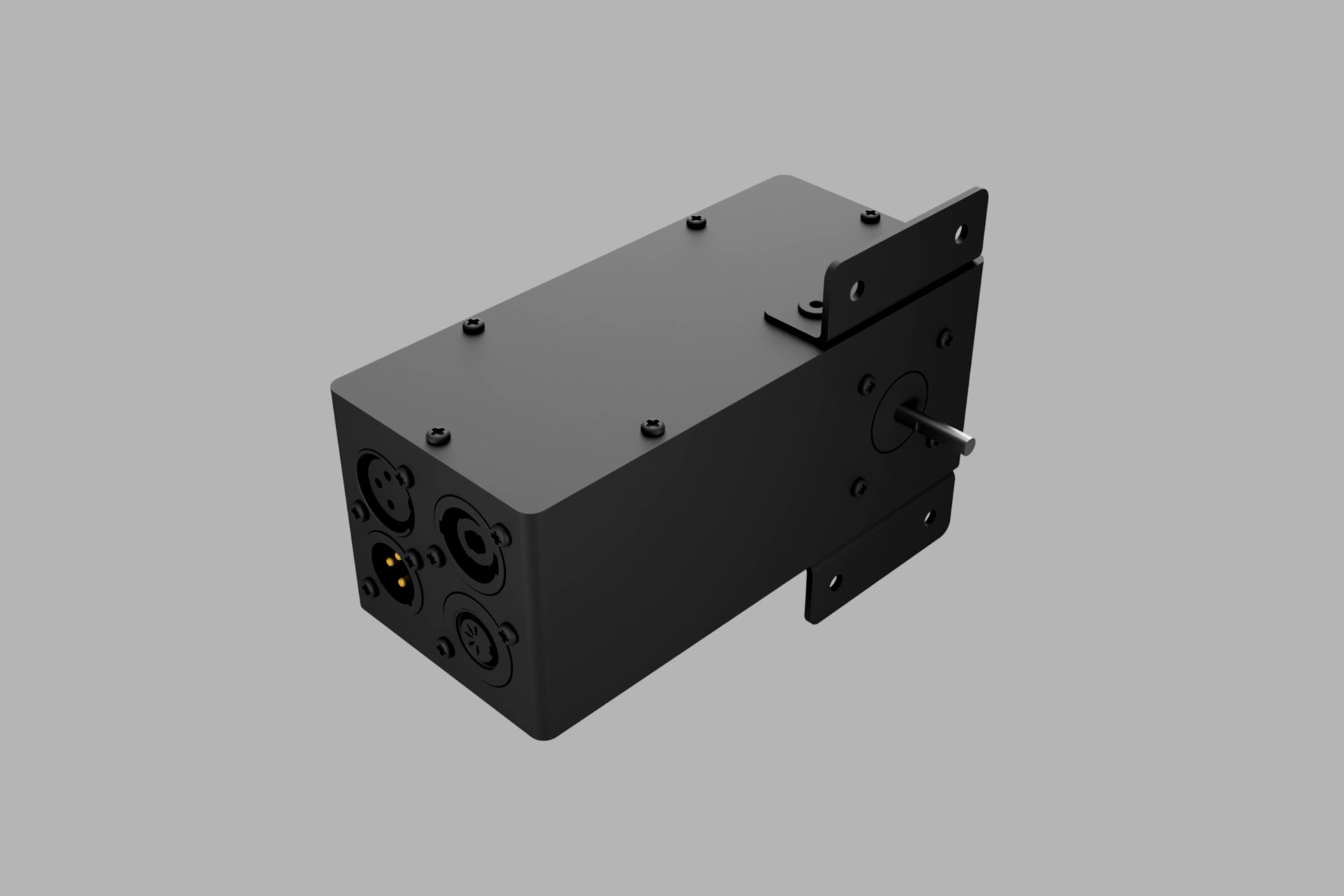 DMX Rotary Actuator with mounted L-fixings for front assembly